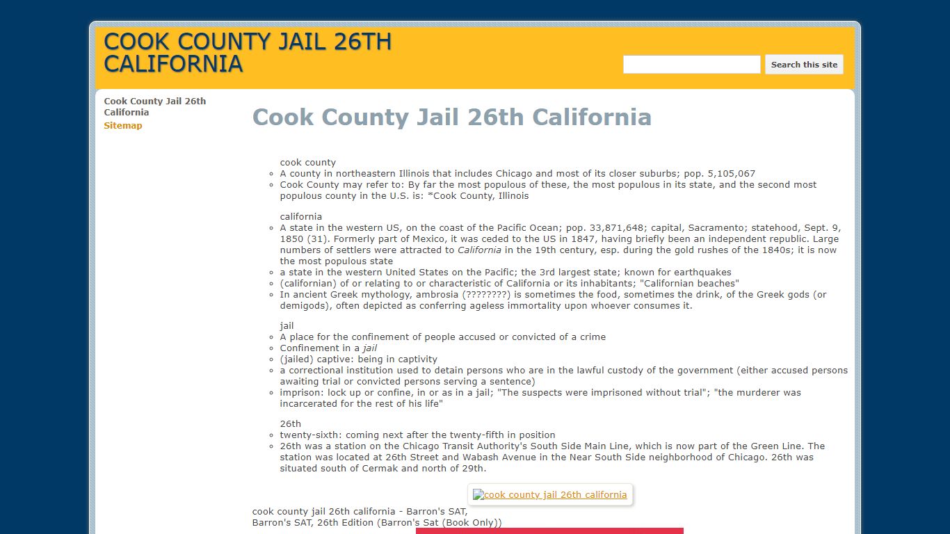 COOK COUNTY JAIL 26TH CALIFORNIA - Google